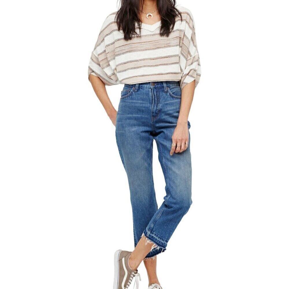 Free People Womens Release Boot Cut Jeans Stone Blue Size 29